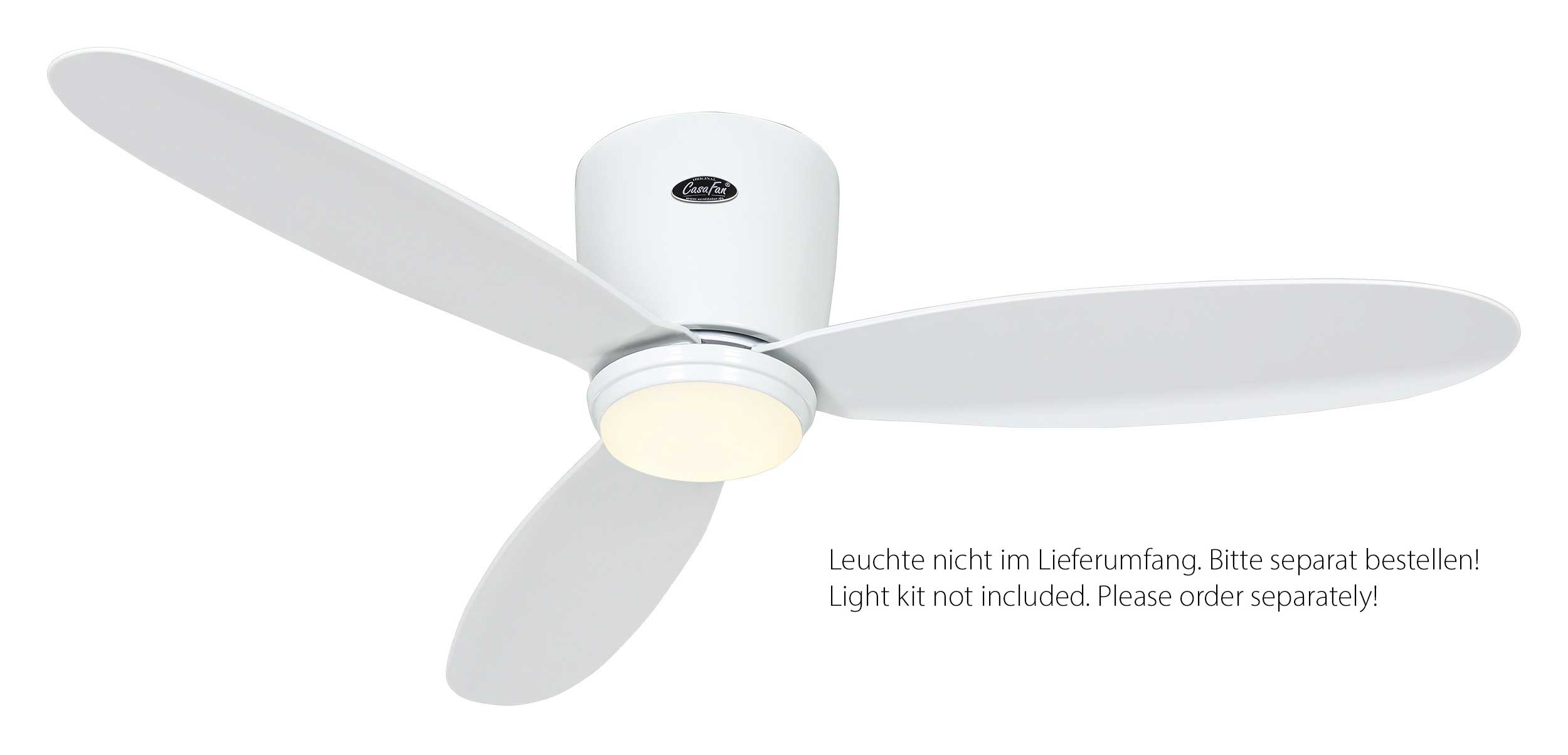 CasaFan Deckenventilator Eco Plano II 122 WE-WE weiß WiFi/WLAN mit optionaler Leuchte EP