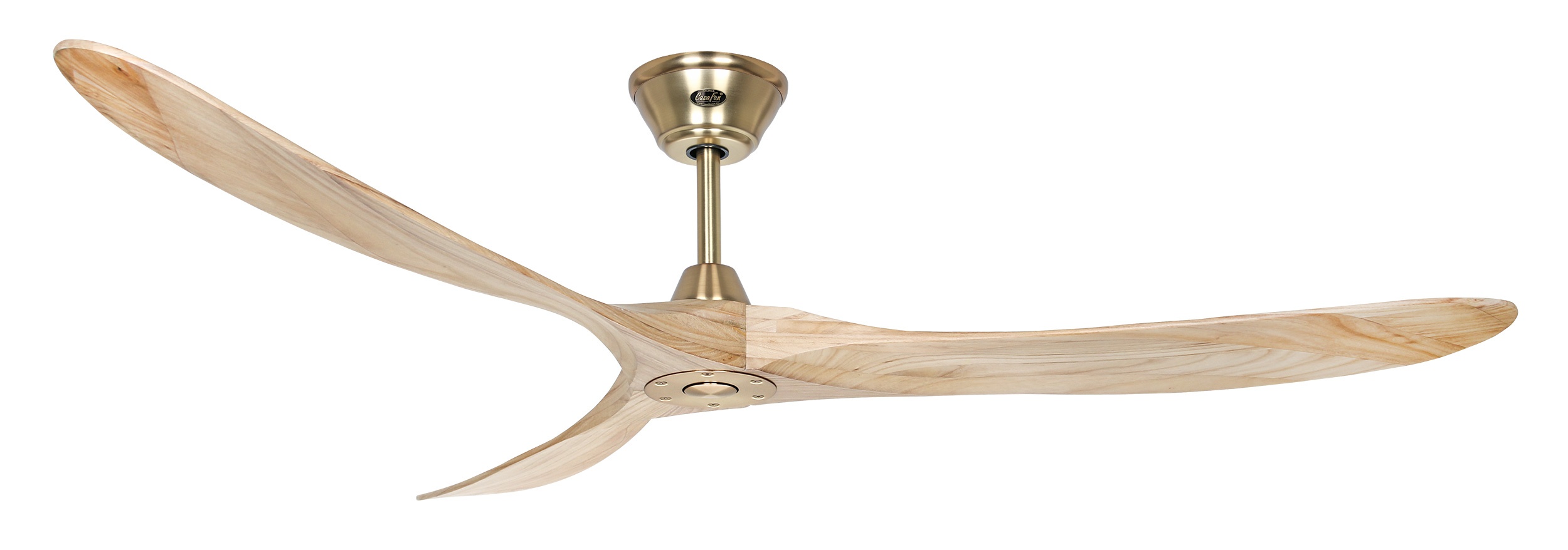 CasaFan Deckenventilator Eco Genuino 180 MG-NT Messing gebürstet - Holz natur