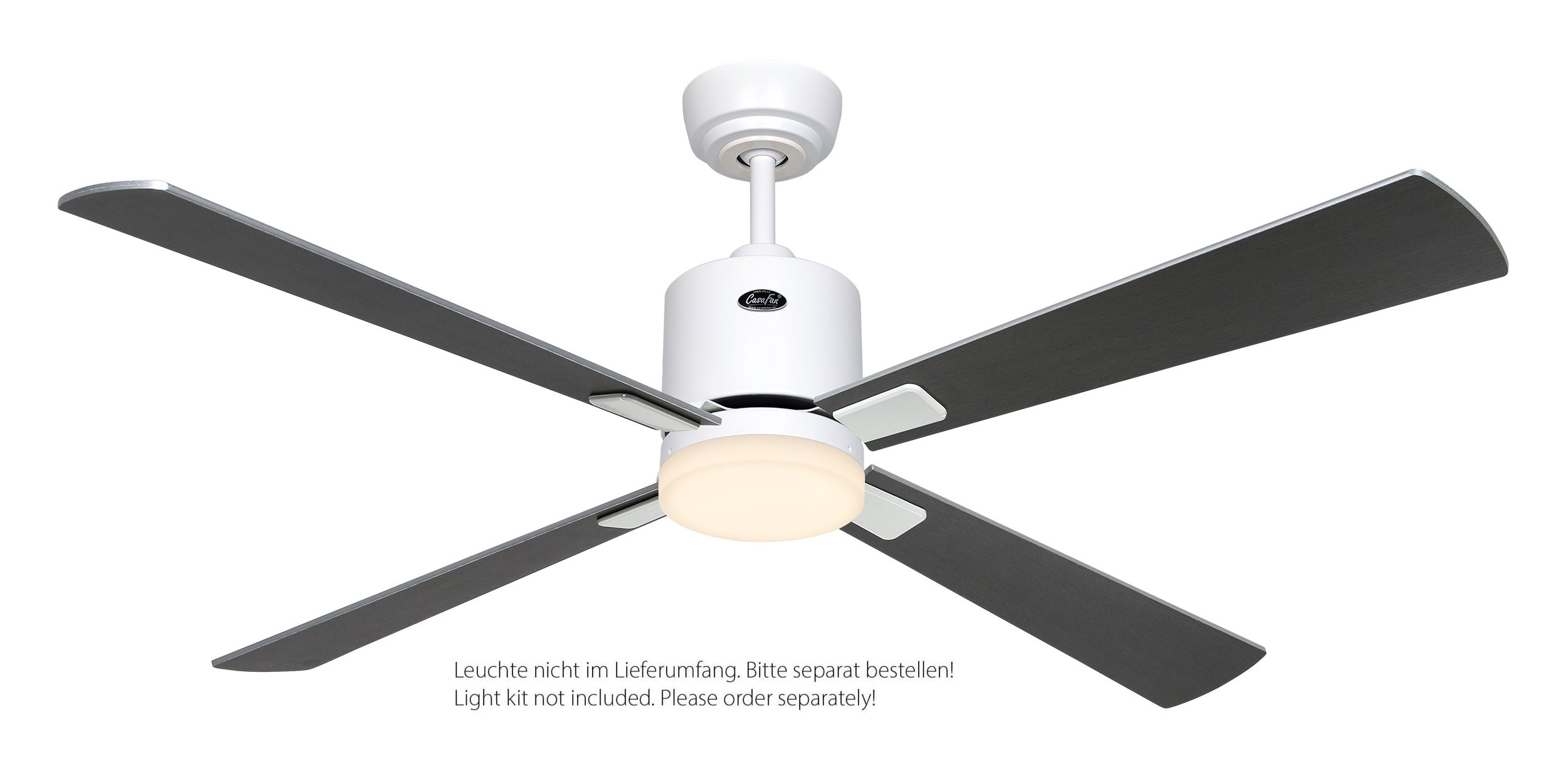 CasaFan Deckenventilator Eco Neo III 132 WE-WN/SI weiß - Wenge/silber WiFi/WLAN optionale Leuchte EN5z