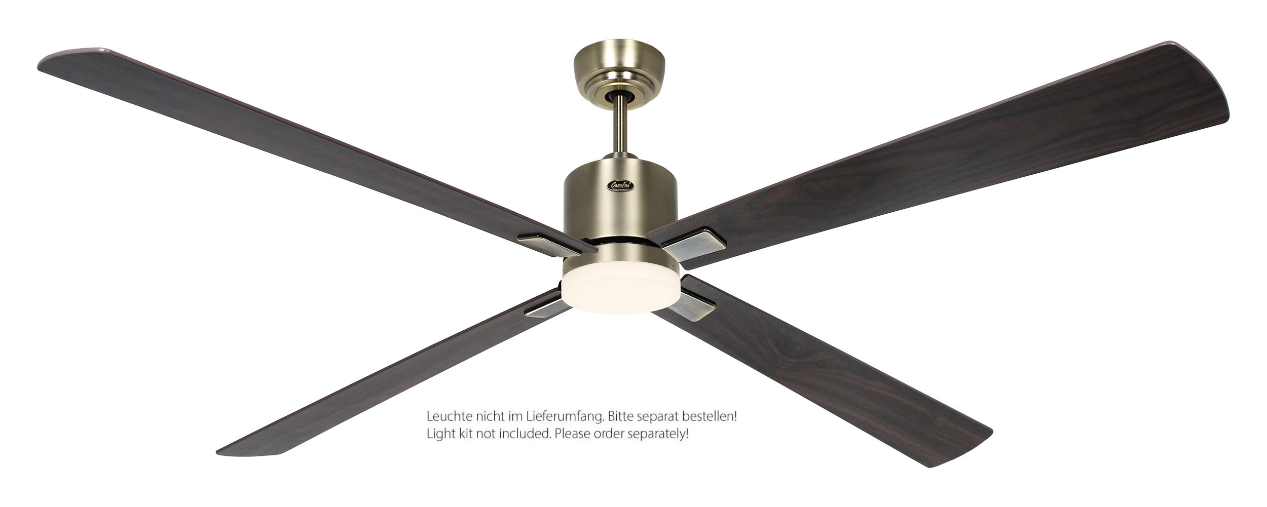 CasaFan Deckenventilator Eco Neo III 180 MA-NB/KI Messing antik - Nussbaum/Kirsche Wifi/WLAN optionale Leuchte EN5z