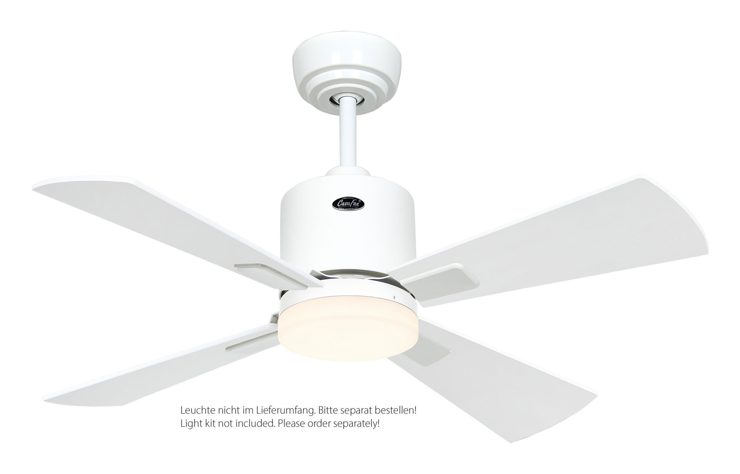 CasaFan Deckenventilator Eco Neo III 92 WE-WE/LG weiß - weiß/lichtgrau WiFi/WLAN optionale Leuchte EN5z