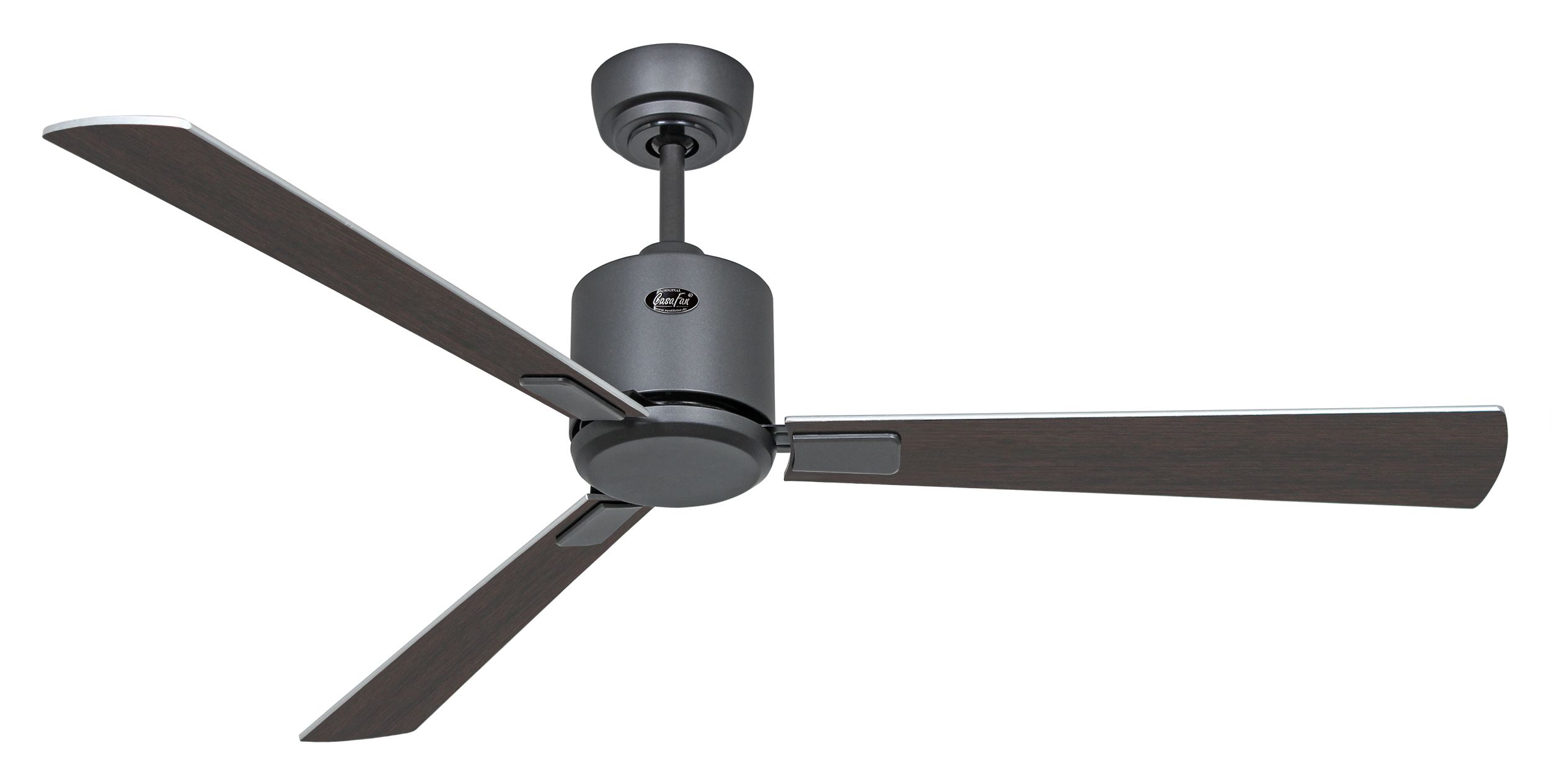 CasaFan Deckenventilator Eco Neo III 132 BG-WN/SI basaltgrau - Wenge/silber 0-10V