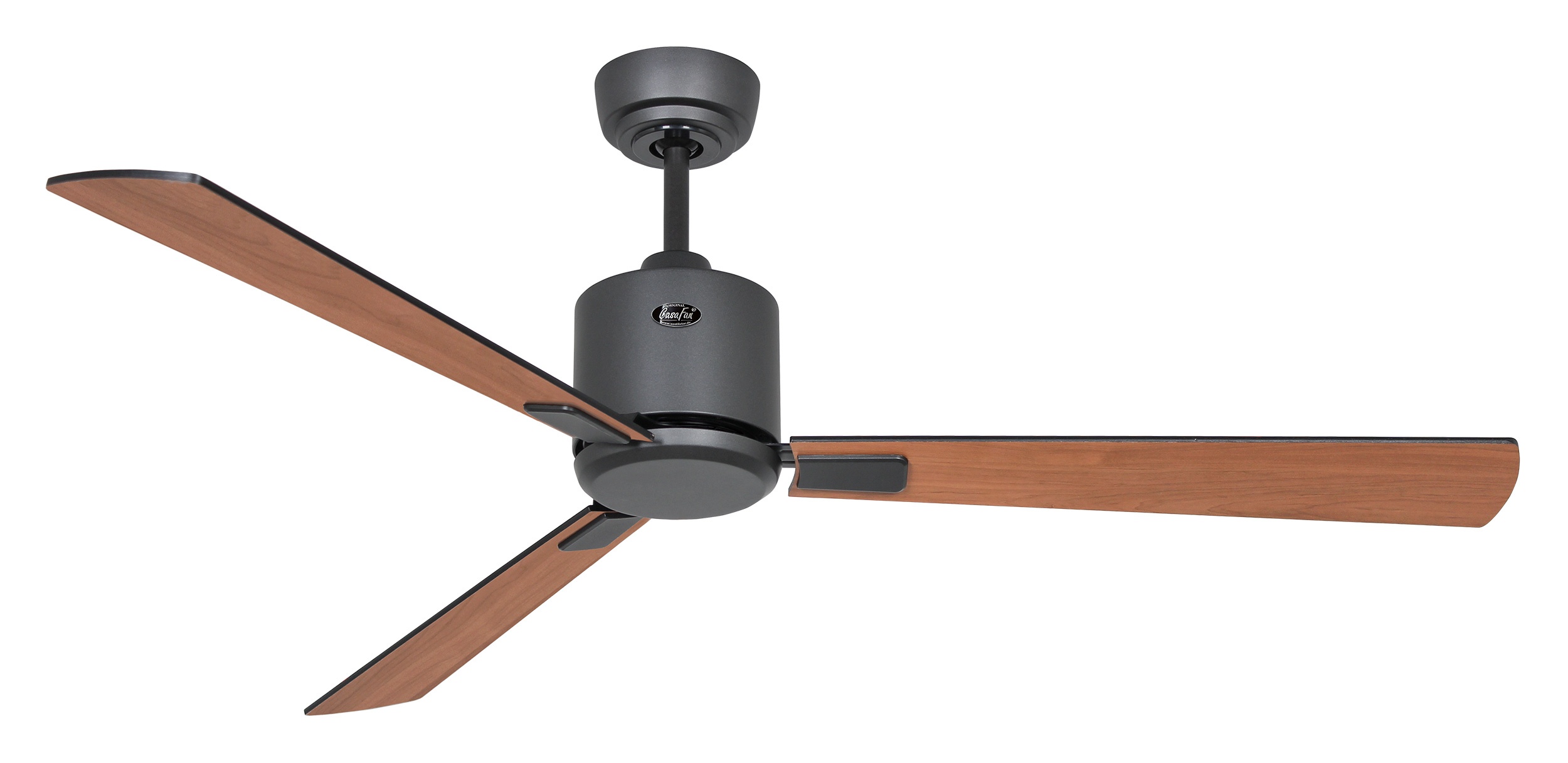 CasaFan Deckenventilator Eco Neo III 132 BG-SW/TK basaltgrau schwarz/Teak WiFi/WLAN