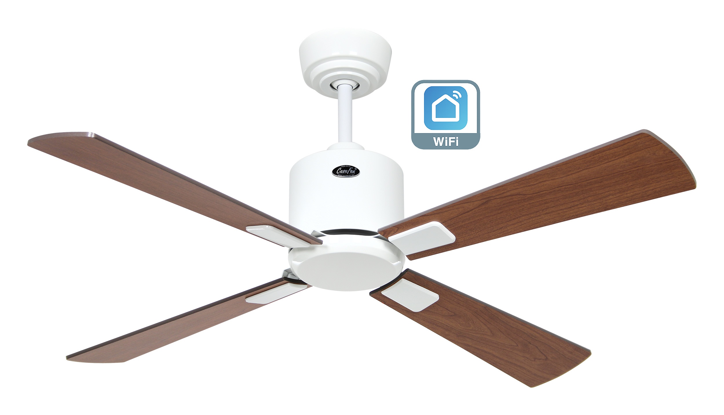 CasaFan Deckenventilator Eco Neo III 103 WE-NB/KI weiß - Nussbaum/Kirsche WiFi/WLAN