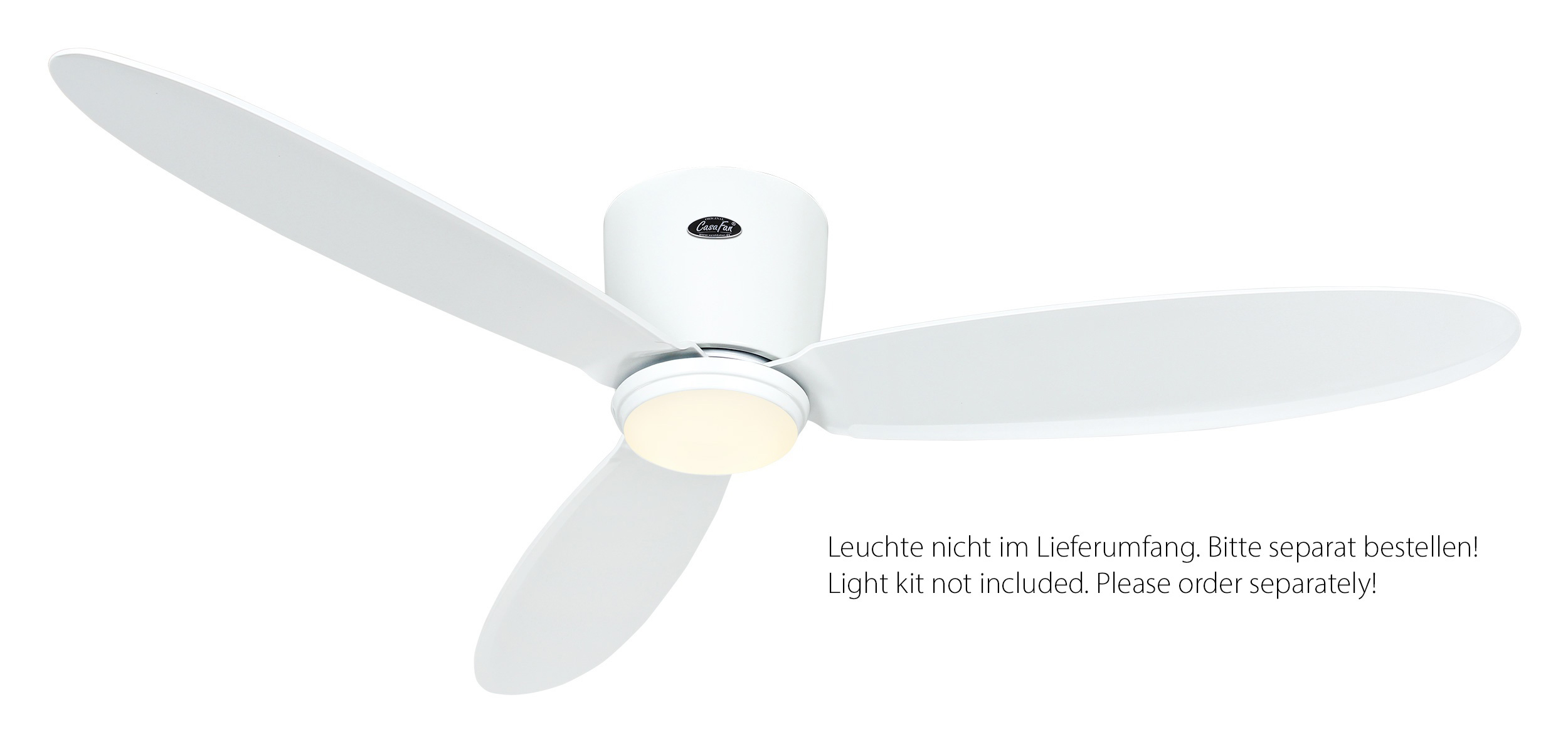 CasaFan Deckenventilator Eco Plano II 132 WE-WE weiß WiFi/WLAN mit optionaler Leuchte EP