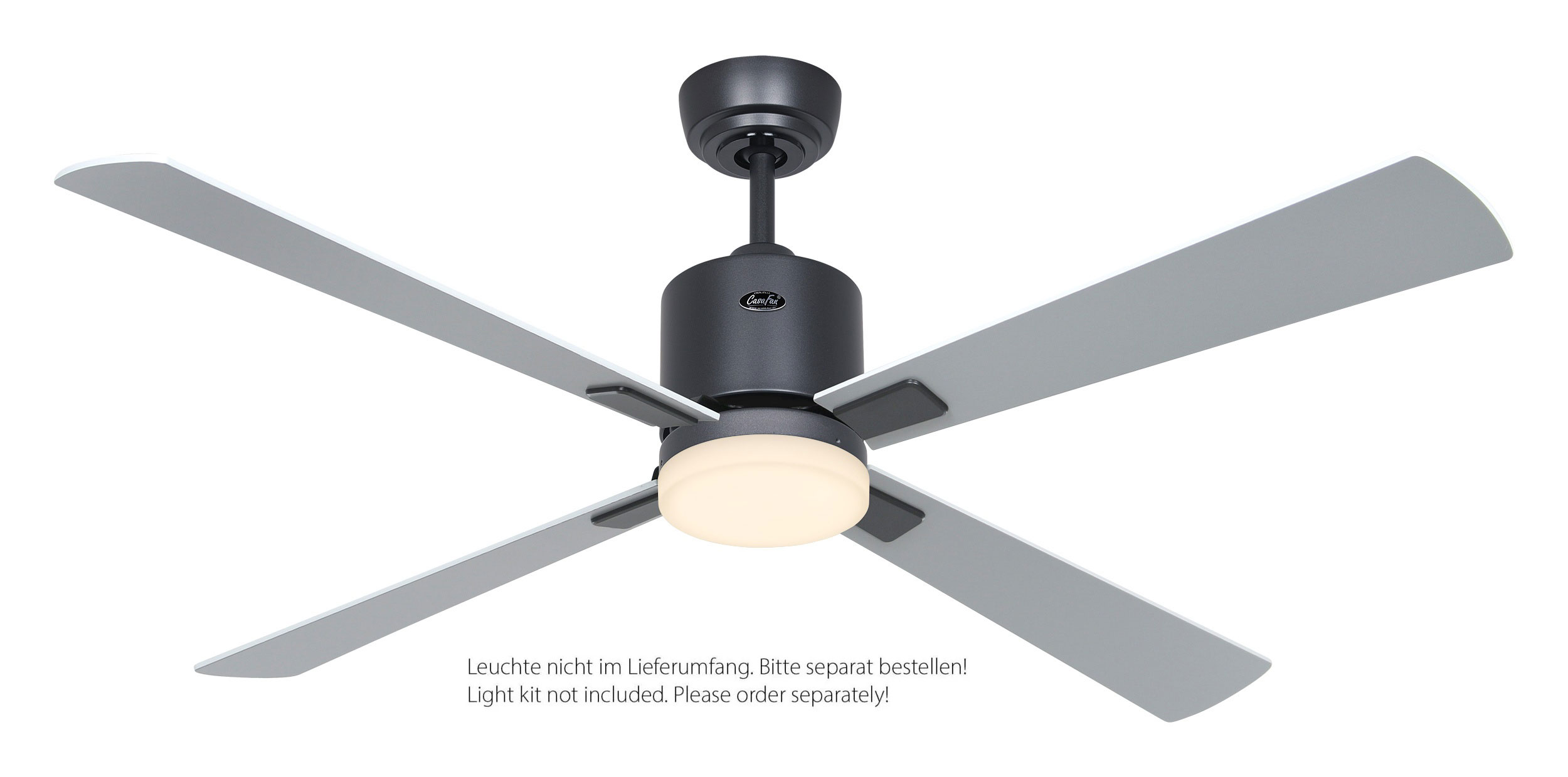 CasaFan Deckenventilator Eco Neo III 132 BG-WE/LG basaltgrau - weiß/lichtgrau WiFi/WLAN optionale Leuchte EN5z