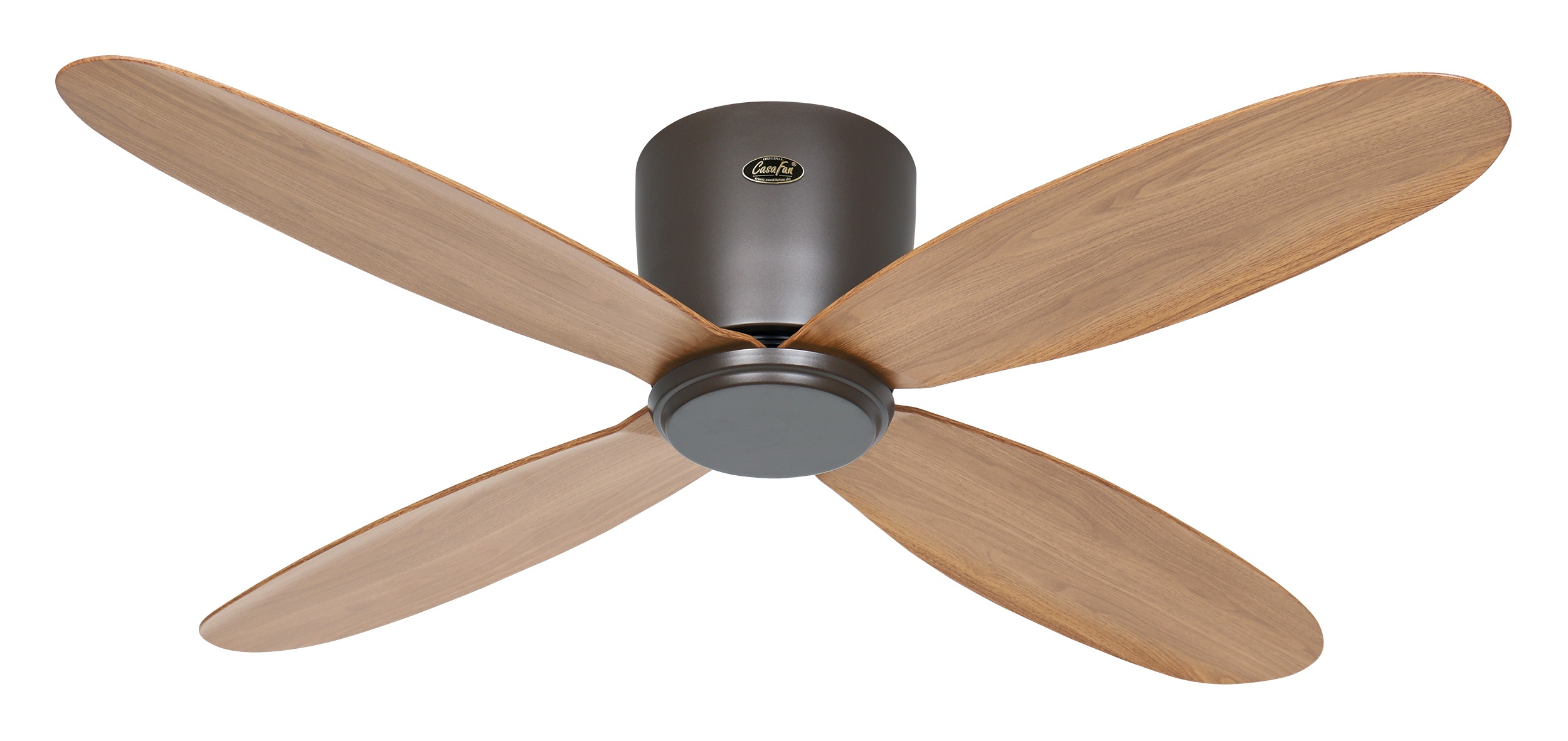 CasaFan Deckenventilator Eco Plano II 122 BZ-EN  bronze  - Eiche natur WiFi/WLAN