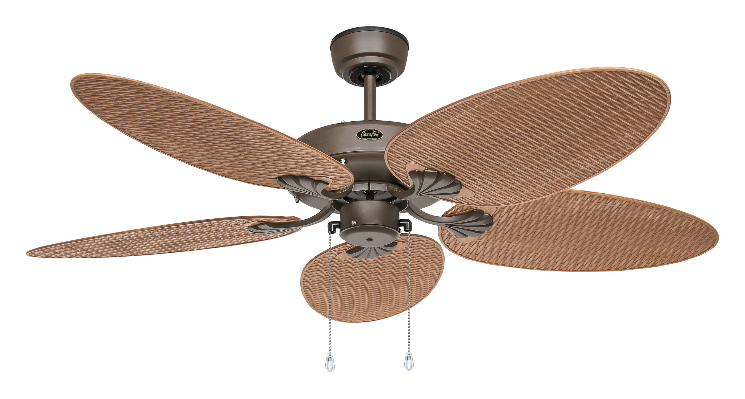 CasaFan Deckenventilator Outdoor Classic BZ-PR bronze - Palme/Rattan