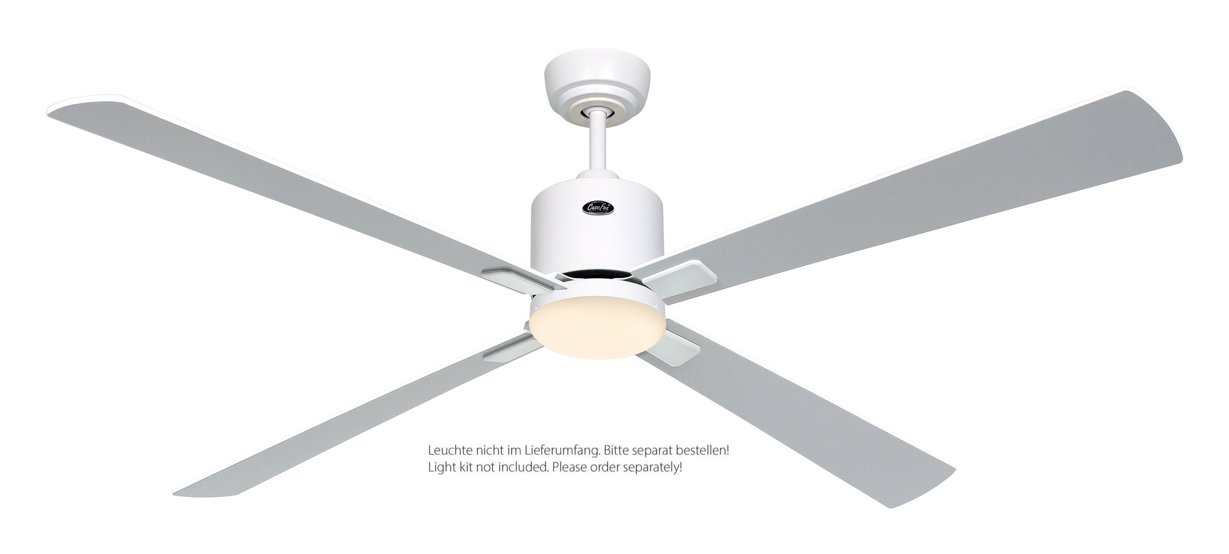 CasaFan Deckenventilator Eco Neo III 152 WE-WE/LG weiß - weiß/lichtgrau Wifi/WLAN optionale Leuchte EN5r
