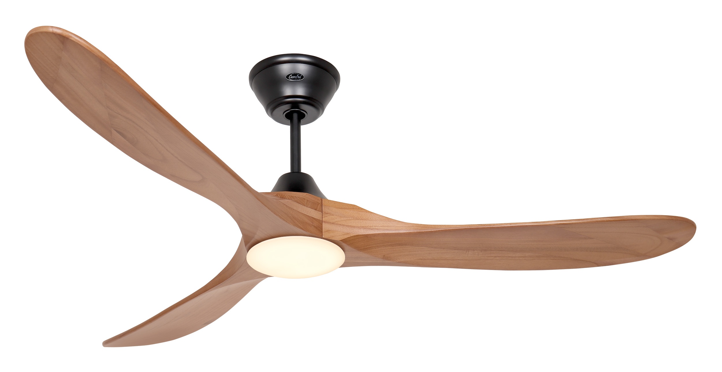 CasaFan Deckenventilator Eco Genuino-L 152 MS-EM matt schwarz - Eiche mittel mit Leuchte