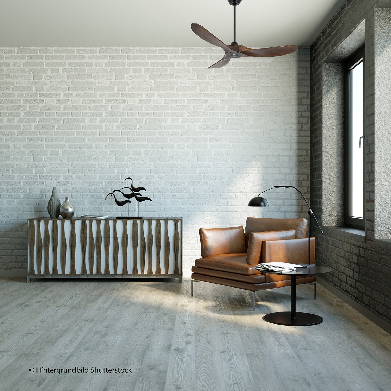 CasaFan Deckenventilator Eco Genuino 122 MS-NB Schwarz - Nussbaum Ambiente