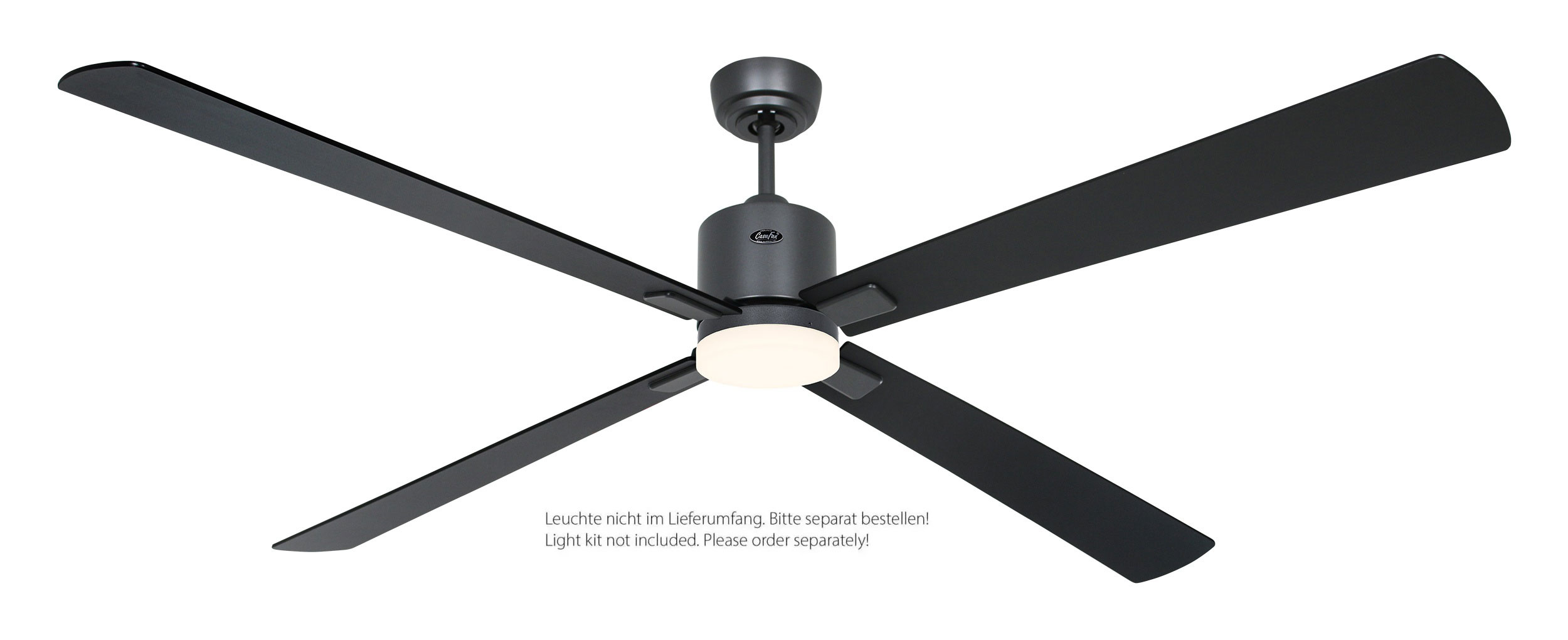 CasaFan Deckenventilator Eco Neo III 180 BG-SW/TK basaltgrau - schwarz/Teak Wifi/WLAN optionale Leuchte EN5z