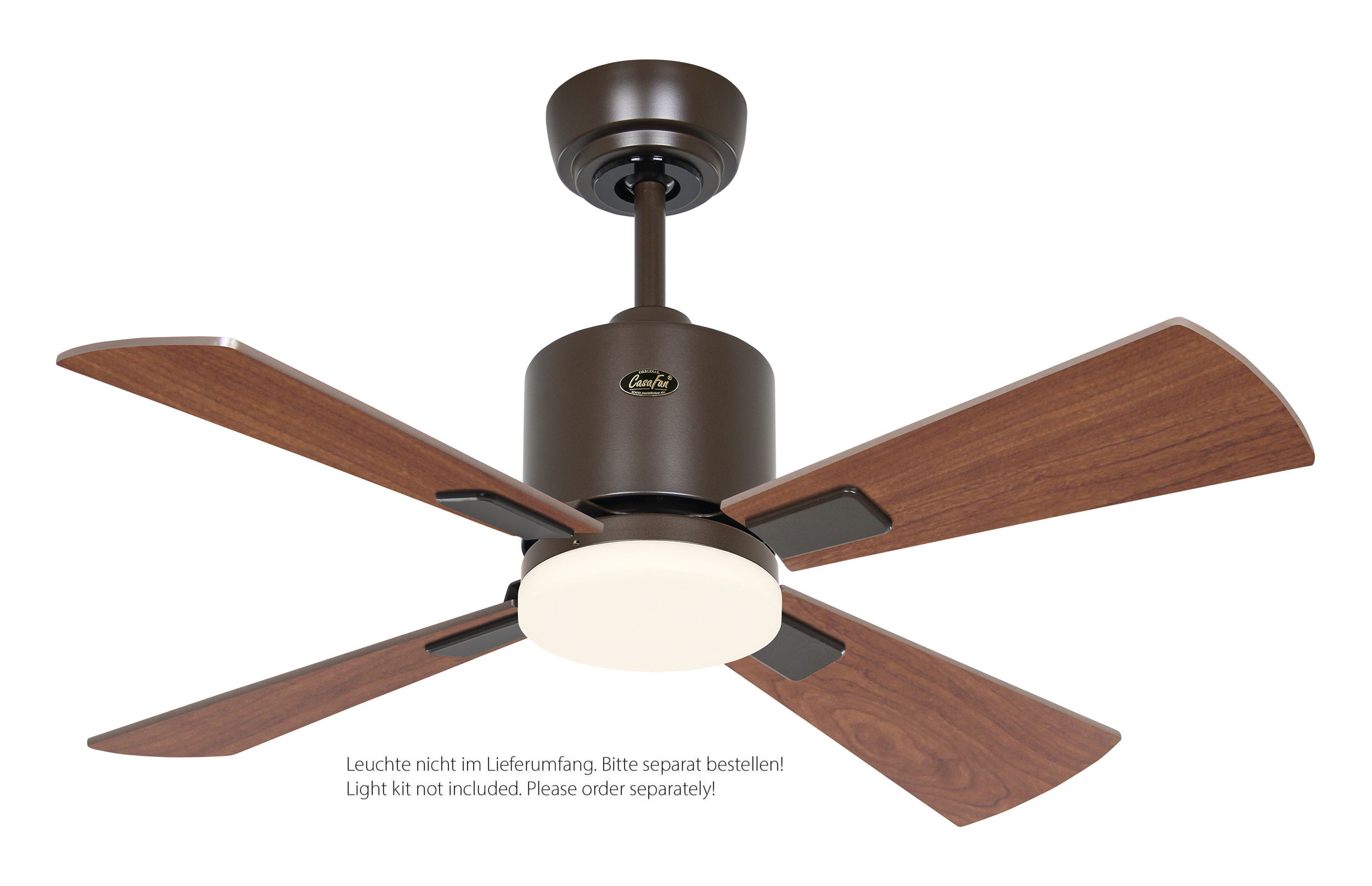 CasaFan Deckenventilator Eco Neo III 92 BZ-NB/KI bronze - Nussbaum/Kirsche WiFi/WLAN optionale Leuchte EN5z