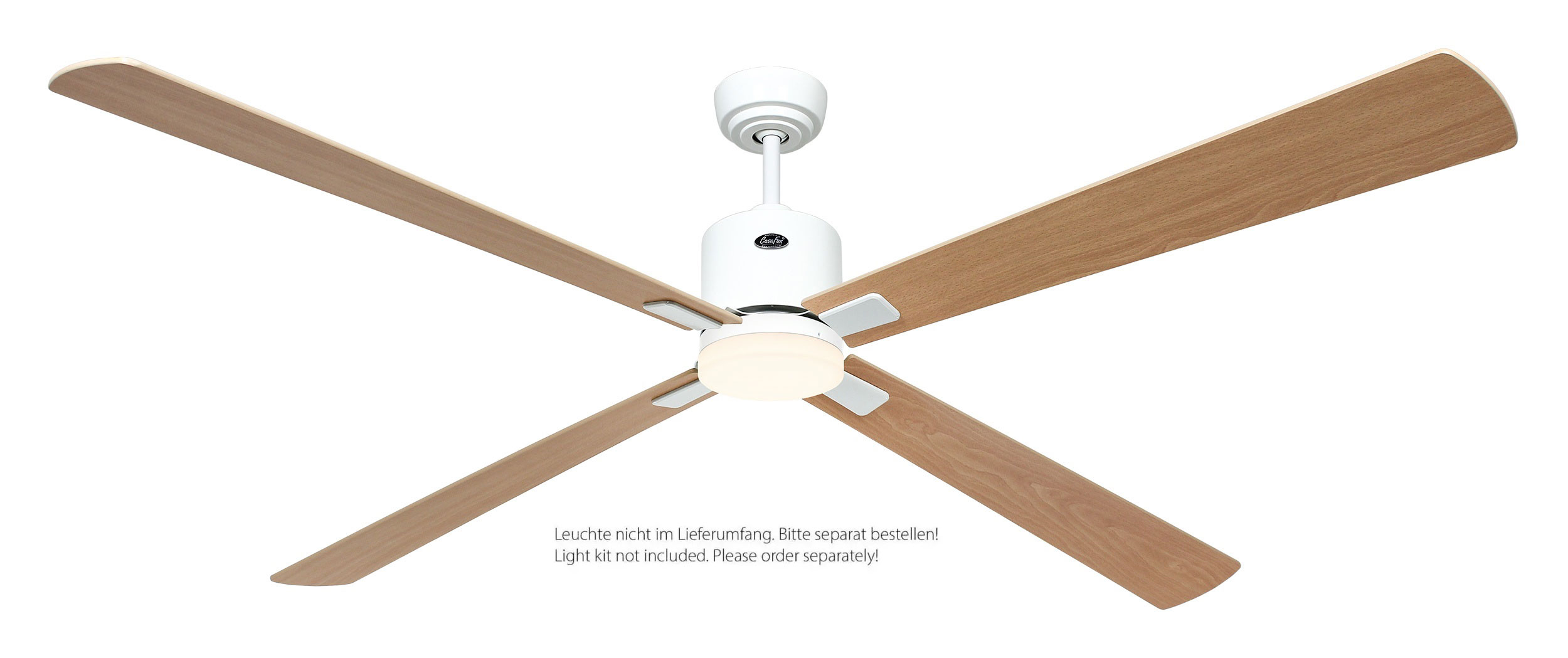 CasaFan Deckenventilator Eco Neo III 180 WE-AH/BU weiß - Ahorn/Buche Wifi/WLAN optionale Leuchte EN5z