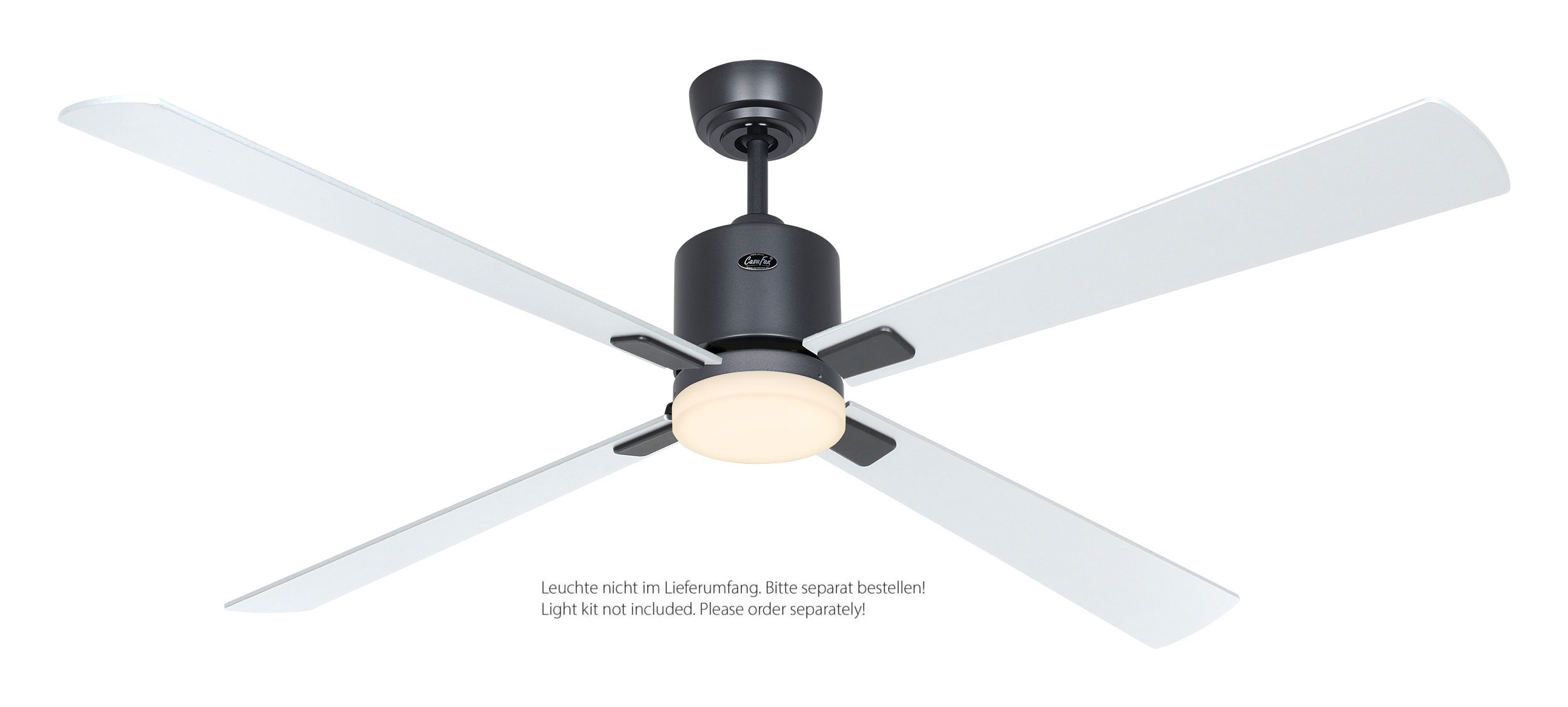 CasaFan Deckenventilator Eco Neo III 152 BG-WN/SI basaltgrau - Wenge/silber Wifi/WLAN optionale Leuchte EN5z