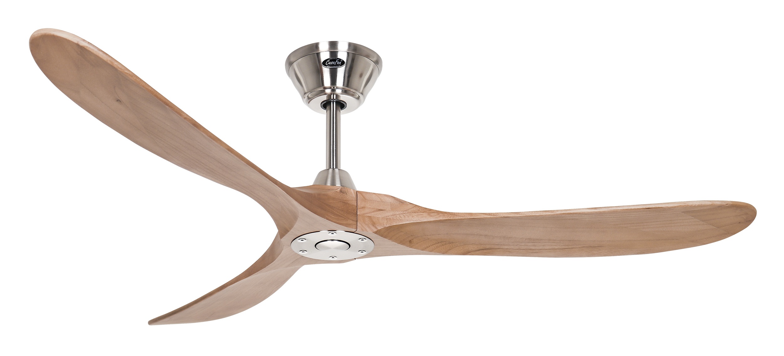 CasaFan Deckenventilator Eco Genuino 152 BN-EM Chrom gebürstet - Eiche mittel